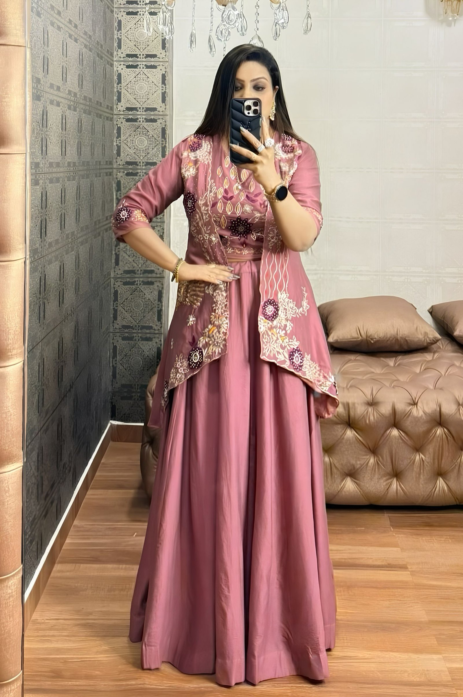 Rust Pink Meher Set